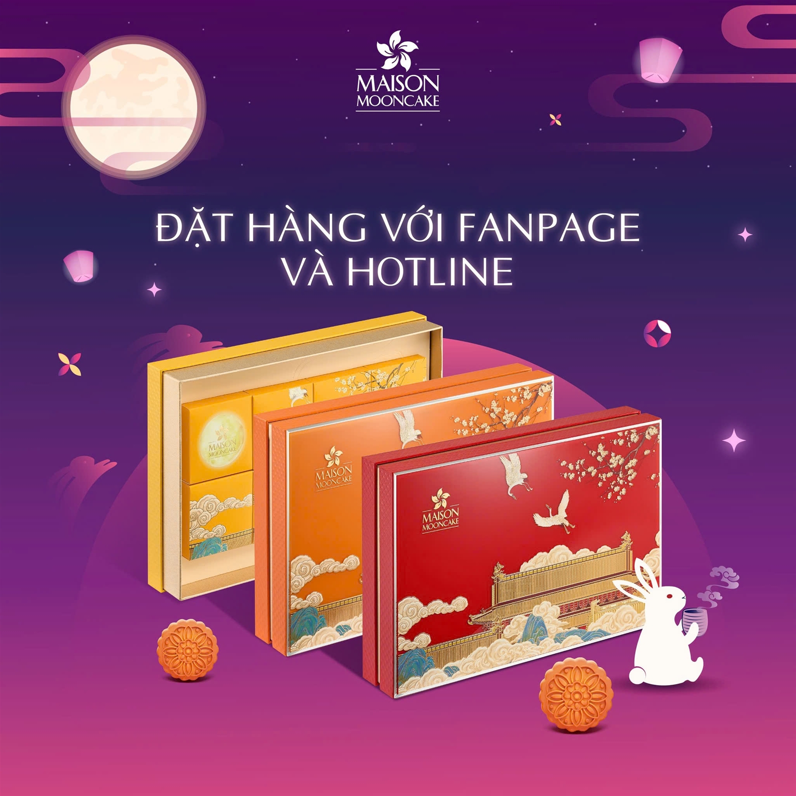 liên hệ qua hotline và fanpage